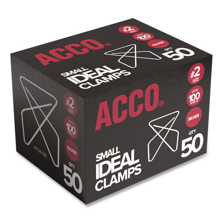 Ideal Clamps, #2, Smooth, Silver, 50/Box