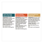 Minis, Dark Chocolate Nuts Sea Salt/Caramel Almond Nuts Sea Salt, 0.7 oz Bar, 32 Bars/Carton