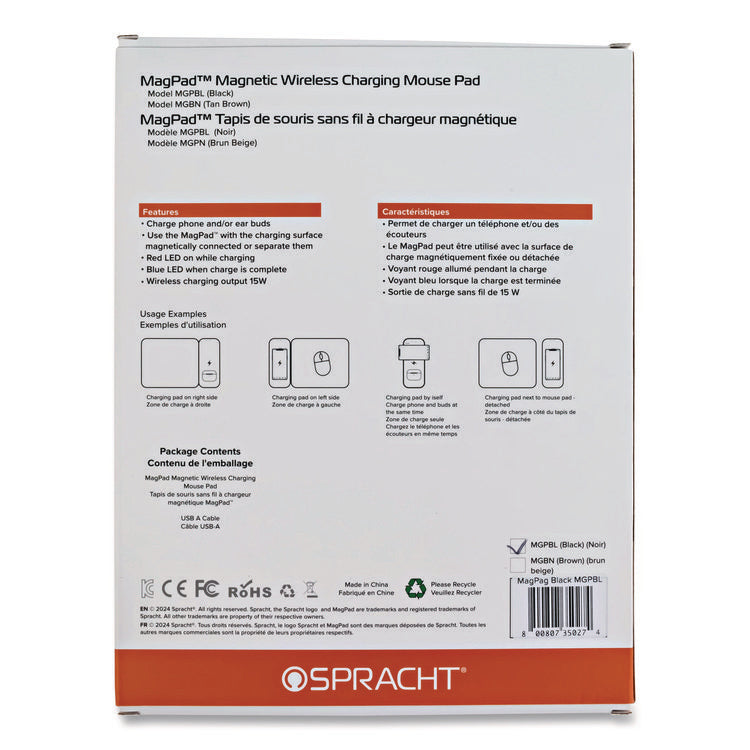 MagPad Charger and Mouse Pad, Black