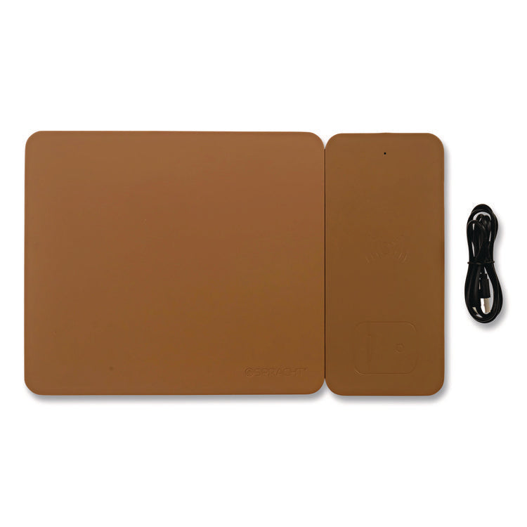 MagPad Charger and Mouse Pad, Brown