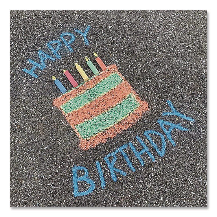 Washable Sidewalk Chalk, 12 Assorted Colors, 32 Sticks/box