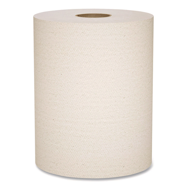 Essential 100% Recycled Fiber Hard Roll Towel, 1-Ply, 8" x 800', 1.5" Core, Brown, 6 Rolls/Carton