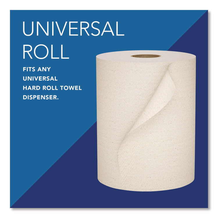 Essential 100% Recycled Fiber Hard Roll Towel, 1-Ply, 8" x 800', 1.5" Core, Brown, 6 Rolls/Carton
