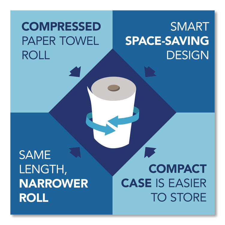 Essential 100% Recycled Fiber Hard Roll Towel, 1-Ply, 8" x 800', 1.5" Core, Brown, 6 Rolls/Carton