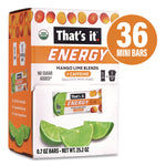 Organic Energy Bars, Mango Lime, 0.7 oz Bar, 36/Box