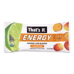 Organic Energy Bars, Mango Lime, 0.7 oz Bar, 36/Box