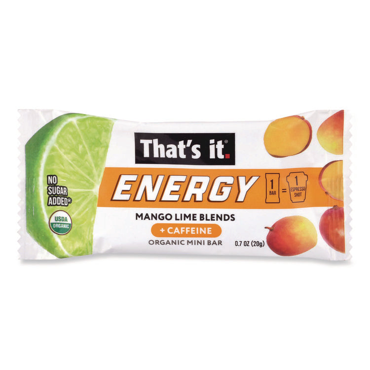 Organic Energy Bars, Mango Lime, 0.7 oz Bar, 36/Box