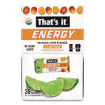 Organic Energy Bars, Mango Lime, 0.7 oz Bar, 36/Box