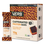 Caffeinated Protein Bar, Chocolate Chip Peanut Butter, 1.8 oz Bar, 12/Box