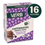 Caffeinated Energy Bar, Chocolate Chip Cookie Dough, 0.92 oz Bar, 16/Box