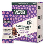 Caffeinated Energy Bar, Chocolate Chip Cookie Dough, 0.92 oz Bar, 16/Box