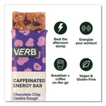 Caffeinated Energy Bar, Chocolate Chip Cookie Dough, 0.92 oz Bar, 16/Box