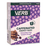 Caffeinated Energy Bar, Chocolate Chip Cookie Dough, 0.92 oz Bar, 16/Box