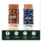 Caffeinated Protein Bar, Chocolate Chip Peanut Butter and Oatmeal Chocolate Chip, 1.8 oz Bar, 24/Box