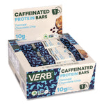Caffeinated Protein Bar, Chocolate Chip Peanut Butter and Oatmeal Chocolate Chip, 1.8 oz Bar, 24/Box