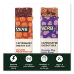 Caffeinated Energy Bar, Chocolate Peanut Butter Cup and Chocolate Chip Cookie Dough, 0.92  oz Bar, 32/Box