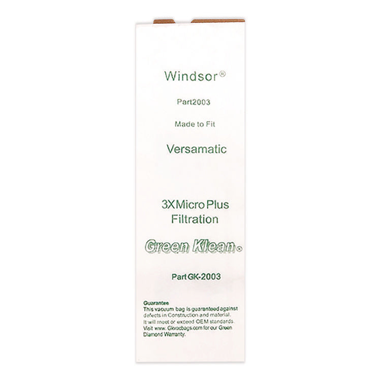 Replacement Vacuum Bags, Fits Allstar Javelin/triple S Prosense Ii/windsor Versamatic, 10/pack