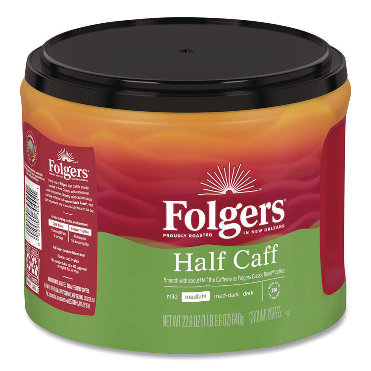 Half Caff Ground Coffee, 22.6 oz Canister