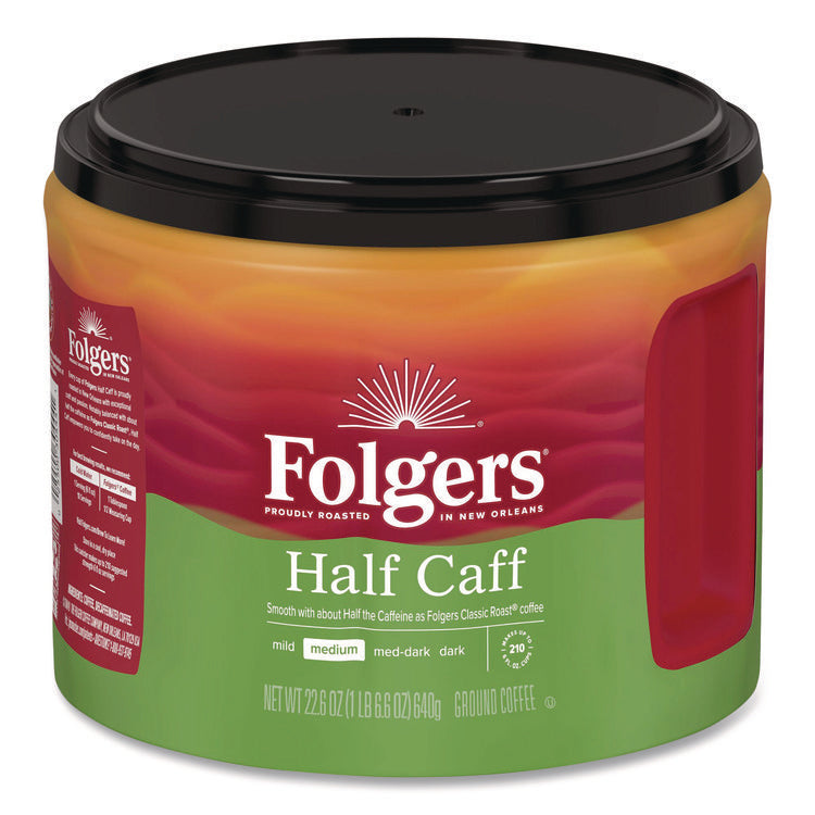 Half Caff Ground Coffee, 22.6 oz Canister