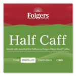 Half Caff Ground Coffee, 22.6 oz Canister, 6/Carton