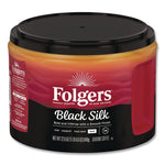 Black Silk Ground Coffee, Black 22.6 oz Canister, 6/Carton