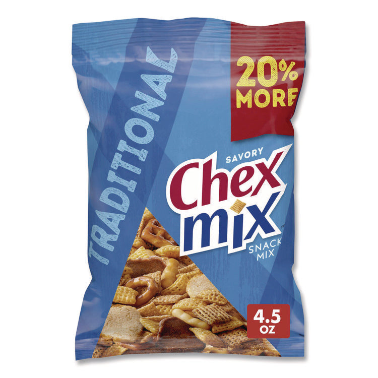 Snack Mix Savory Traditional, 4.5 oz Bag, 8/Box