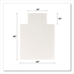 Oceanmat Carpet Chair Mat, 36 x 48, Lipped, Clear