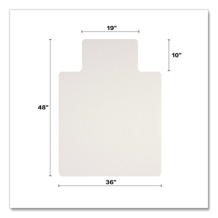 OceanMat Hard Floor Chair Mat, Lipped, 36 x 48, Clear