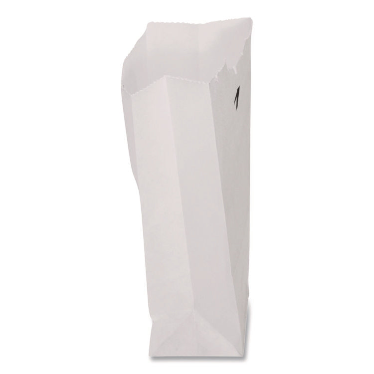 Grocery Paper Bags, 1# Size, 30# Basis Weight, 3.5" x 2.25" x 6.63", White, 500/Bundle