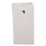 Grocery Paper Bags, 1# Size, 30# Basis Weight, 3.5" x 2.25" x 6.63", White, 500/Bundle