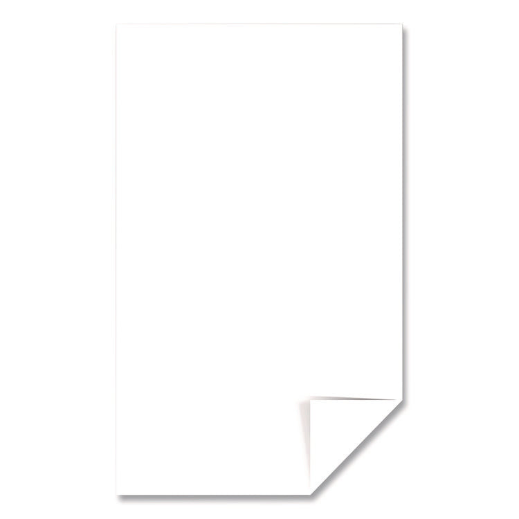 Color Cardstock, 65 lb Cover Weight, 8.5 x 14, Bright White, 125/Pack