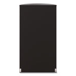 Half Round Metal Trash Can, 9 gal, Steel, Black