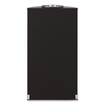 Half Round Metal Trash Can with Ashtray, 9 gal, Steel, Black