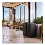 Square Metal Decorative Can, Steel, 24 gal, Black