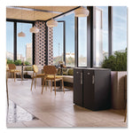 Square Metal Decorative Can, Steel, 24 gal, Black