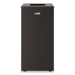 Square Metal Decorative Can, Steel, 24 gal, Black