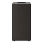 Square Metal Decorative Can, Steel, 24 gal, Black