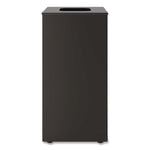 Square Metal Decorative Can, Steel, 24 gal, Black
