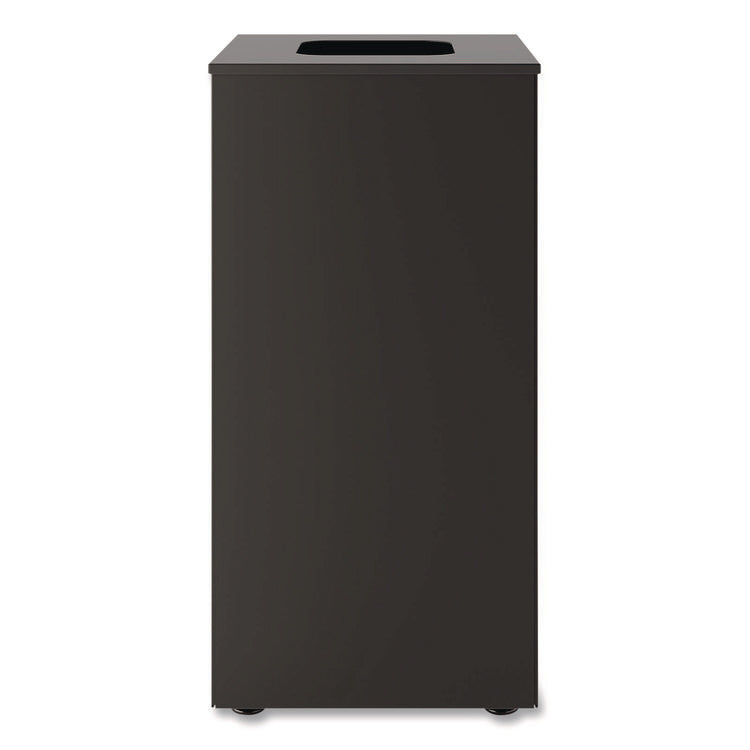 Square Metal Decorative Can, Steel, 24 gal, Black