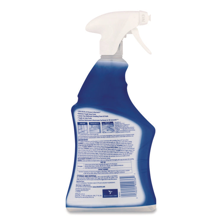 Disinfectant Power Bathroom Foamer, Liquid, Unscented, 22 oz Trigger Spray Bottle, 6/Carton