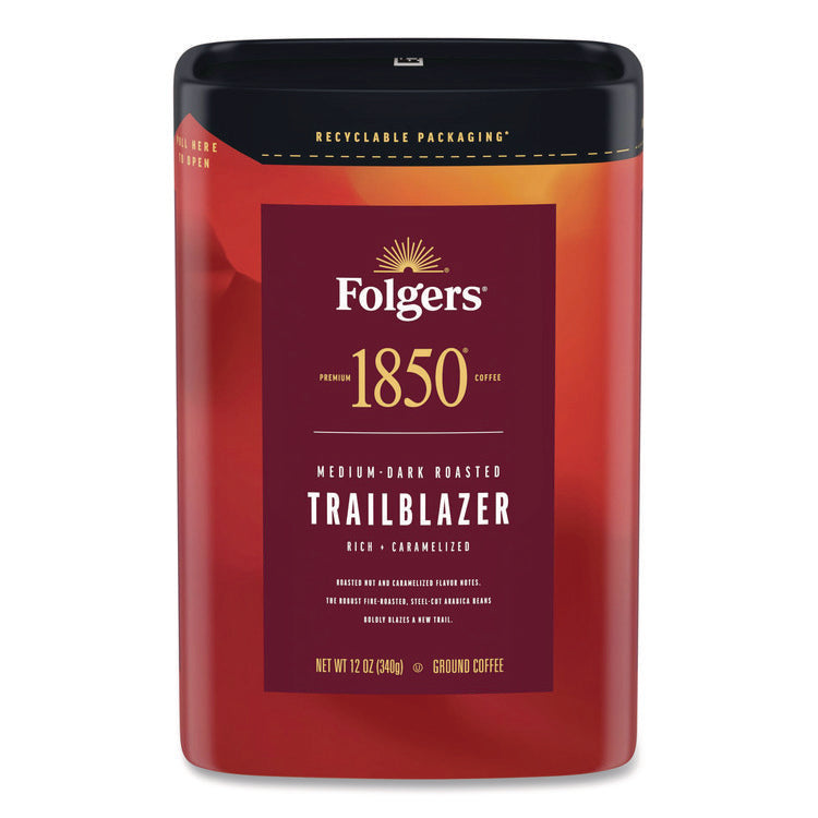 Trailblazer Roast Ground Coffee, 12 oz Canister, 6/Carton