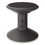 Wiggle Stool, Backless, Supports Up to 250 lbs, 12" to 18" Seat Height, Black Seat, Black Base