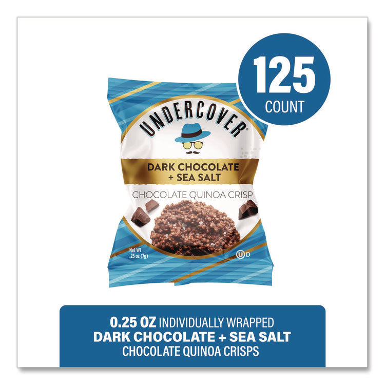 Dark Chocolate and Sea Salt Mini Quinoa Crisps, 0.25 oz Bag, 125/Carton