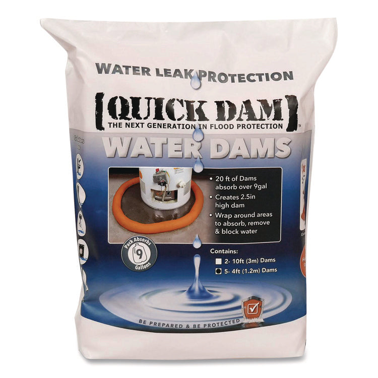 Water Dams, 2.5" x 4 ft x 2.5", 5/Pack