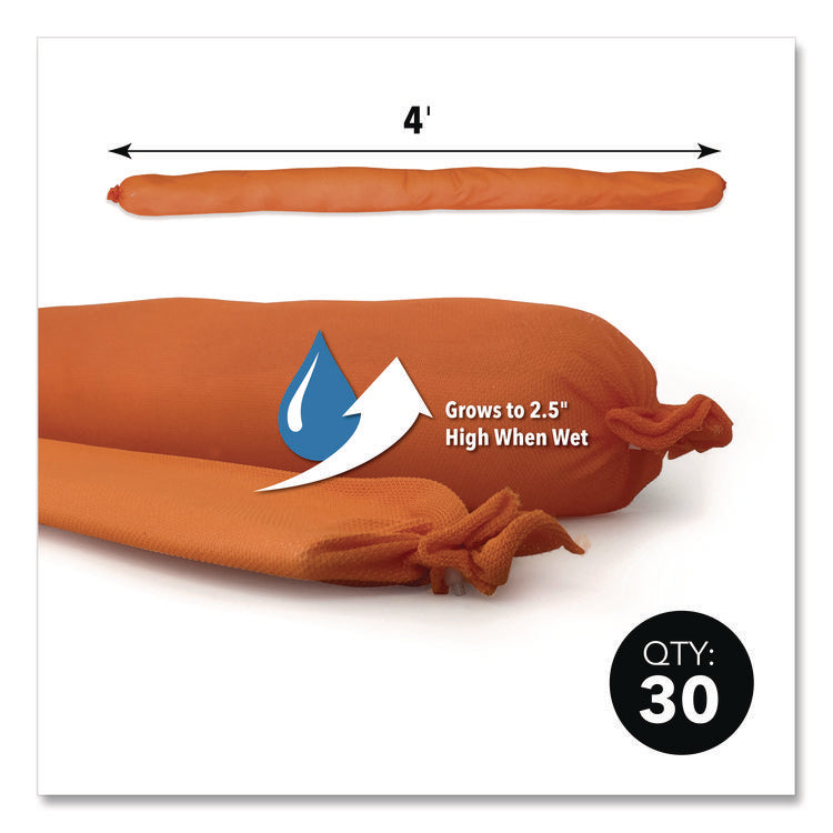 Water Dams, 2.5" x 4 ft x 2.5", Orange, 30/Box