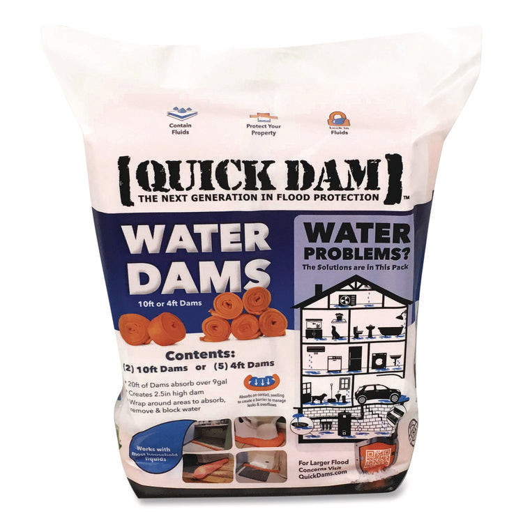 Water Dams, 2.5" x 10 ft x 2.5", 2/Pack