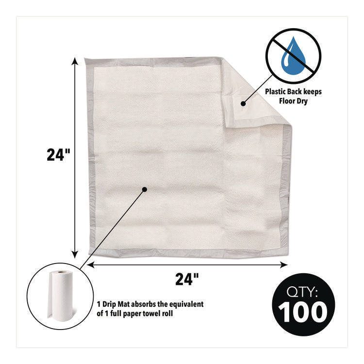 Drip Mats, 20 oz, 2 ft x 2 ft, 100/Box