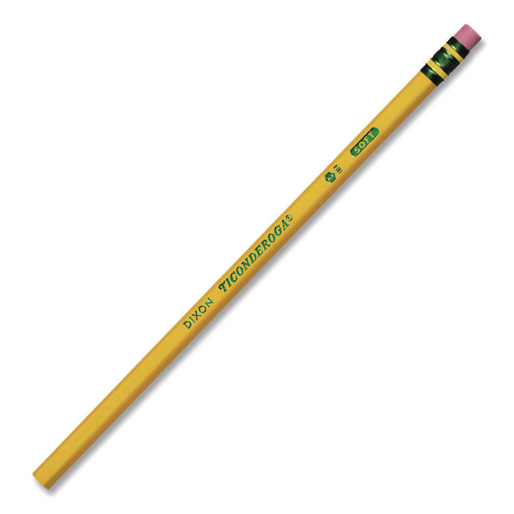 Pencils, F (#2.5), Black Lead, Yellow Barrel, Dozen
