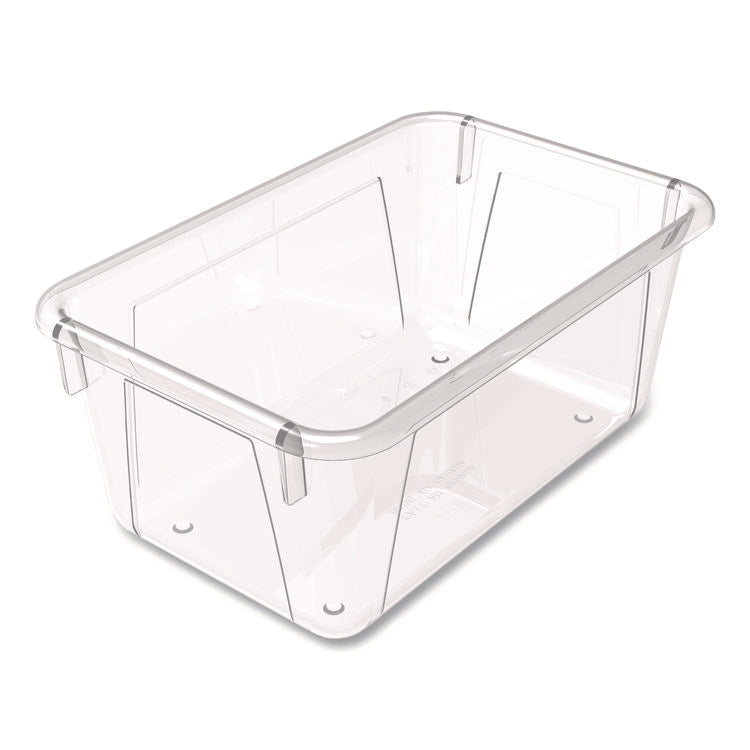 Cubby Bin, 1.8 gal, 7.8" x 12.09" x 5.18", Clear, 5/Pack