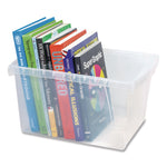 Storage Bins, with Snap-On Lid, 4 gal, 11.25 x 13.53 x 7.87, Translucent, 6/Pack